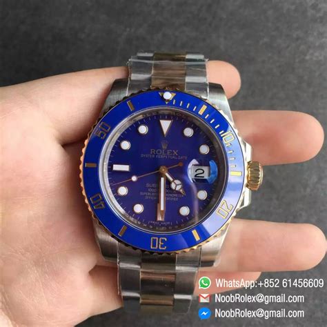 rolex submariner yg wrapped blue dial on ss yg bracelet|Rolex Submariner date watch manual.